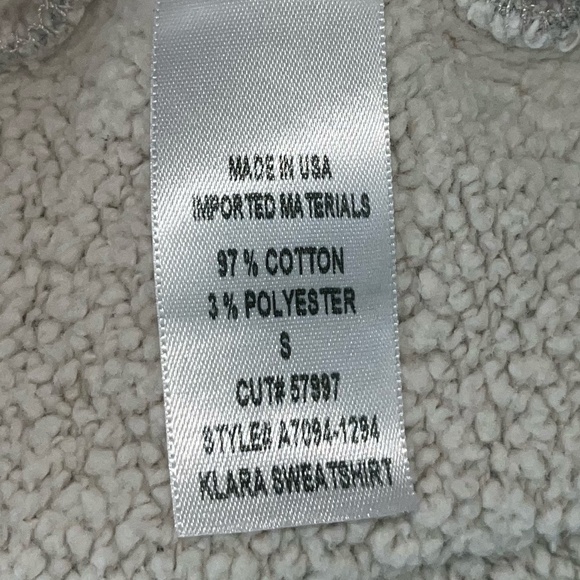 AGOLDE x REVOLVE | Klara Extended V-Neck Sweatshirt in Grey Heather | Size Small - Picture 9 of 9